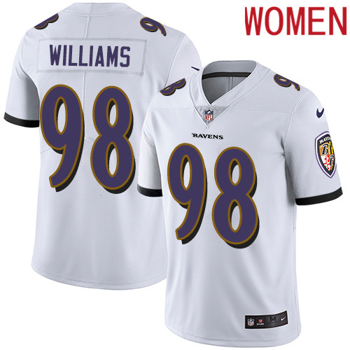 2019 Women Baltimore Ravens 98 Brandon Williams white Nike Vapor Untouchable Limited NFL Jersey